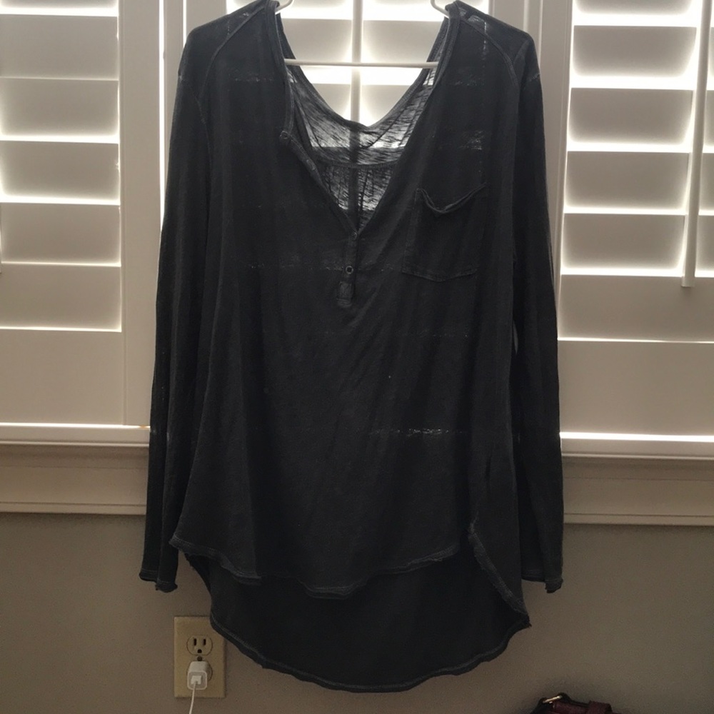 free people gray shirt